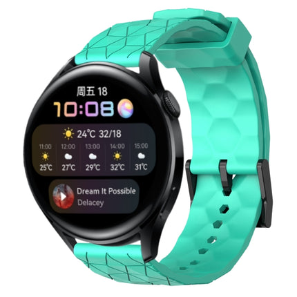 22mm Football Pattern Solid Color Silicone Watch Band, For Huawei Watch GT Runner, For Huawei Watch 3