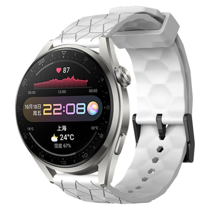22mm Football Pattern Solid Color Silicone Watch Band, For Huawei Watch 3 Pro, For Huawei GT2 Pro