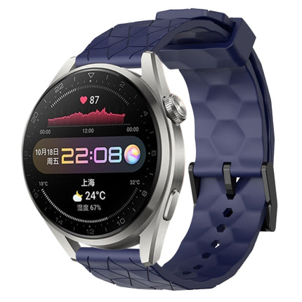 22mm Football Pattern Solid Color Silicone Watch Band, For Huawei Watch 3 Pro, For Huawei GT2 Pro
