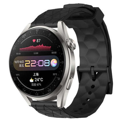 22mm Football Pattern Solid Color Silicone Watch Band, For Huawei Watch 3 Pro, For Huawei GT2 Pro