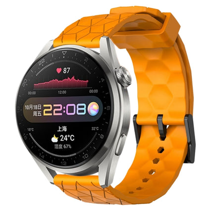 22mm Football Pattern Solid Color Silicone Watch Band, For Huawei Watch 3 Pro, For Huawei GT2 Pro