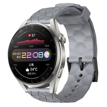 22mm Football Pattern Solid Color Silicone Watch Band, For Huawei Watch 3 Pro, For Huawei GT2 Pro