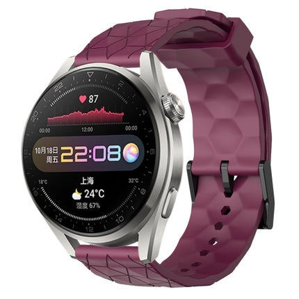 22mm Football Pattern Solid Color Silicone Watch Band, For Huawei Watch 3 Pro, For Huawei GT2 Pro