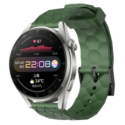22mm Football Pattern Solid Color Silicone Watch Band, For Huawei Watch 3 Pro, For Huawei GT2 Pro