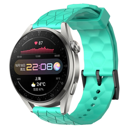 22mm Football Pattern Solid Color Silicone Watch Band, For Huawei Watch 3 Pro, For Huawei GT2 Pro