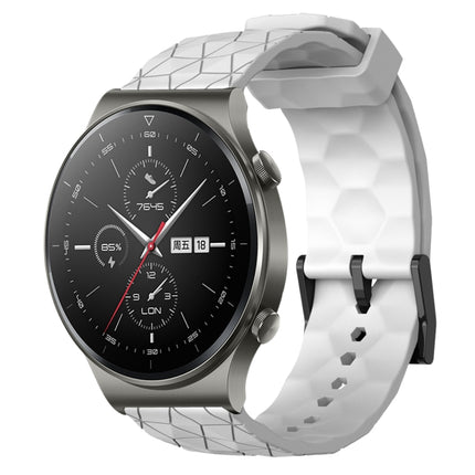 22mm Football Pattern Solid Color Silicone Watch Band, For Huawei Watch 3 Pro, For Huawei GT2 Pro
