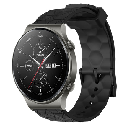22mm Football Pattern Solid Color Silicone Watch Band, For Huawei Watch 3 Pro, For Huawei GT2 Pro
