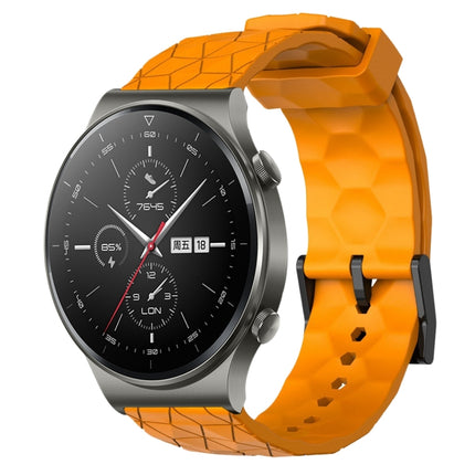 22mm Football Pattern Solid Color Silicone Watch Band, For Huawei Watch 3 Pro, For Huawei GT2 Pro