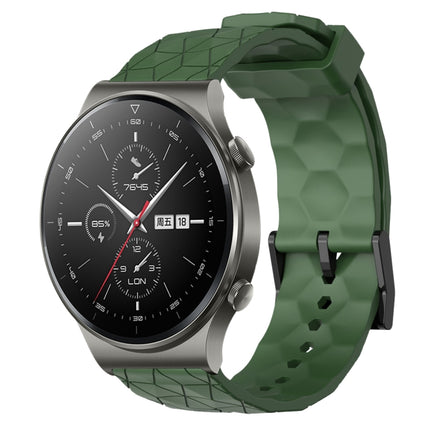 22mm Football Pattern Solid Color Silicone Watch Band, For Huawei Watch 3 Pro, For Huawei GT2 Pro