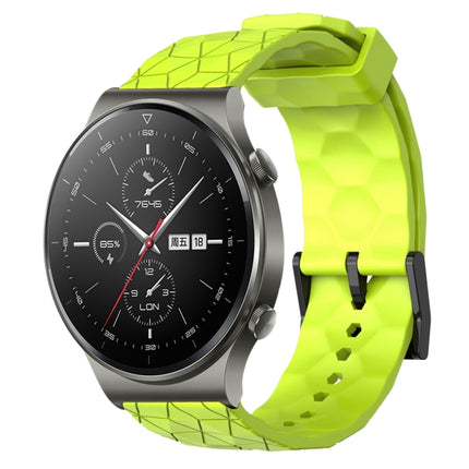 22mm Football Pattern Solid Color Silicone Watch Band, For Huawei Watch 3 Pro, For Huawei GT2 Pro
