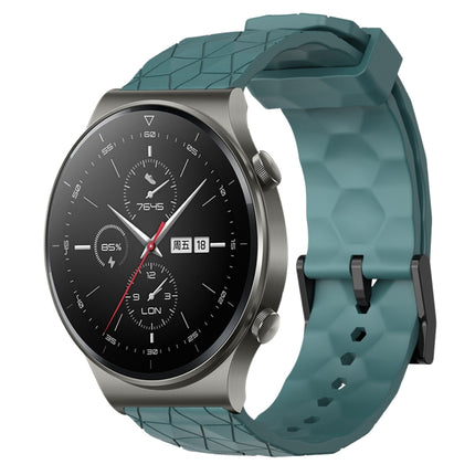22mm Football Pattern Solid Color Silicone Watch Band, For Huawei Watch 3 Pro, For Huawei GT2 Pro