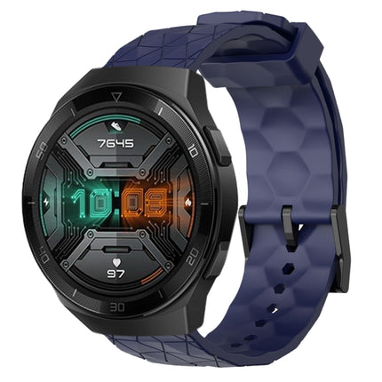 22mm Football Pattern Solid Color Silicone Watch Band, For Huawei Watch GT 2E, For Huawei GT2 46mm