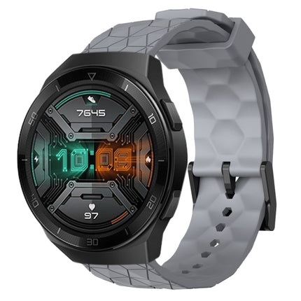 22mm Football Pattern Solid Color Silicone Watch Band, For Huawei Watch GT 2E, For Huawei GT2 46mm