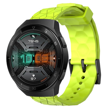 22mm Football Pattern Solid Color Silicone Watch Band, For Huawei Watch GT 2E, For Huawei GT2 46mm
