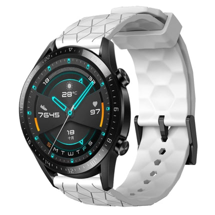 22mm Football Pattern Solid Color Silicone Watch Band, For Huawei Watch GT 2E, For Huawei GT2 46mm