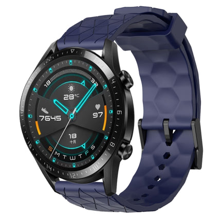 22mm Football Pattern Solid Color Silicone Watch Band, For Huawei Watch GT 2E, For Huawei GT2 46mm