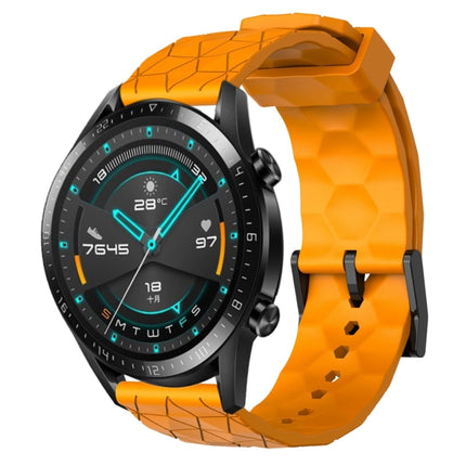 22mm Football Pattern Solid Color Silicone Watch Band, For Huawei Watch GT 2E, For Huawei GT2 46mm