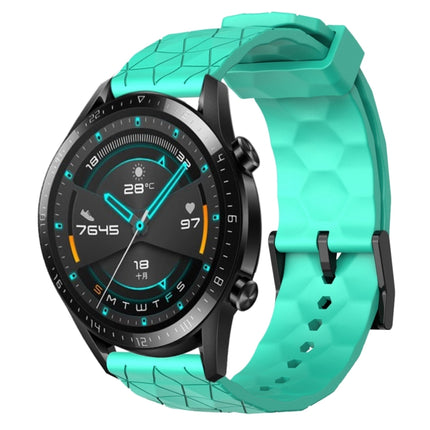 22mm Football Pattern Solid Color Silicone Watch Band, For Huawei Watch GT 2E, For Huawei GT2 46mm
