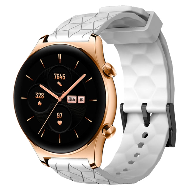 22mm Football Pattern Solid Color Silicone Watch Band, For Honor Watch GS 3, For Honor Watch GS Pro