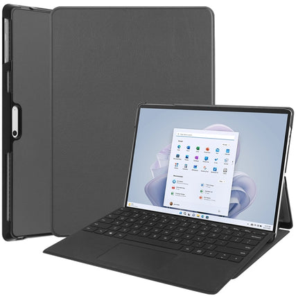 For Microsoft Surface Pro 9 JUNSUNMAY Custer Solid Color 3-Fold Stand Leather Tablet Case