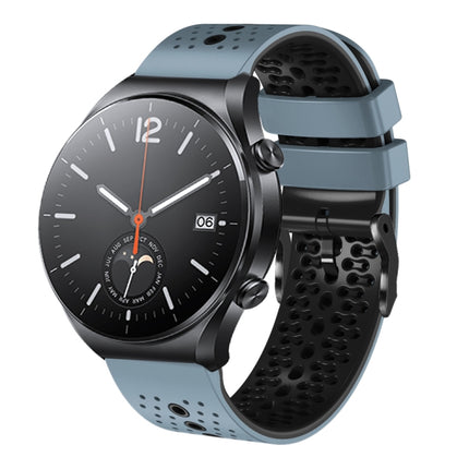 22mm Perforated Two-Color Silicone Watch Band, For Xiaomi MI Watch S1, For Xiaomi MI Watch S1 Pro
