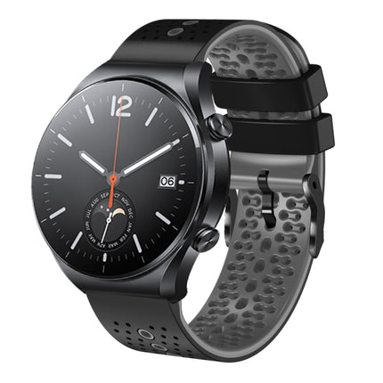 22mm Perforated Two-Color Silicone Watch Band, For Xiaomi MI Watch S1, For Xiaomi MI Watch S1 Pro