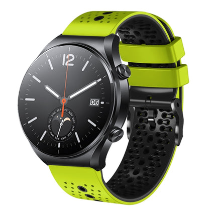 22mm Perforated Two-Color Silicone Watch Band, For Xiaomi MI Watch S1, For Xiaomi MI Watch S1 Pro