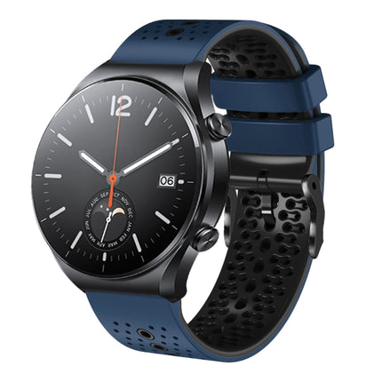 22mm Perforated Two-Color Silicone Watch Band, For Xiaomi MI Watch S1, For Xiaomi MI Watch S1 Pro
