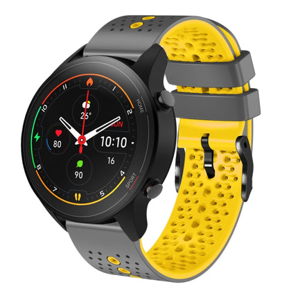 22mm Perforated Two-Color Silicone Watch Band, For Xiaomi MI Watch S1, For Xiaomi MI Watch S1 Pro