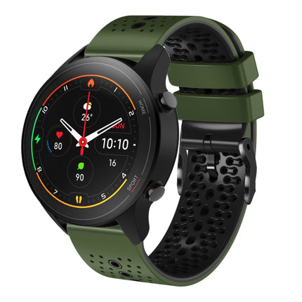 22mm Perforated Two-Color Silicone Watch Band, For Xiaomi MI Watch S1, For Xiaomi MI Watch S1 Pro