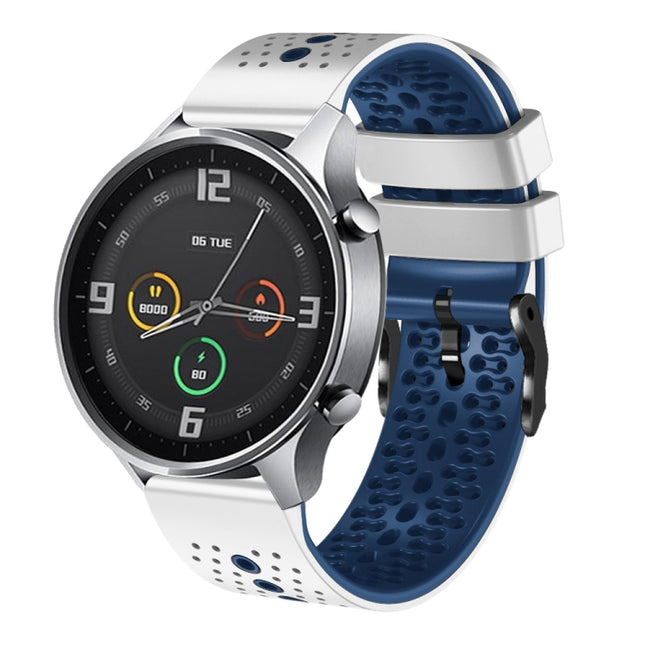 22mm Perforated Two-Color Silicone Watch Band, For Xiaomi MI Watch Color, For Xiaomi MI Watch Sport
