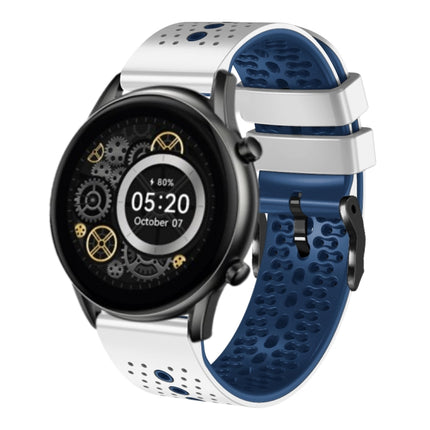 22mm Perforated Two-Color Silicone Watch Band, For Xiaomi Haylou RT2 LS10, For Xiaomi Haylou RS4 LS12