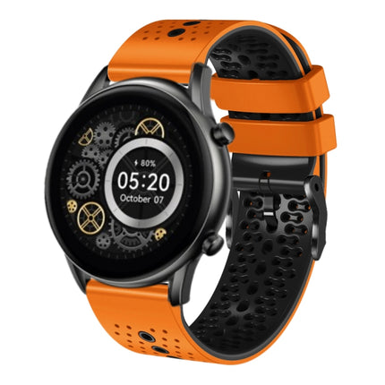 22mm Perforated Two-Color Silicone Watch Band, For Xiaomi Haylou RT2 LS10, For Xiaomi Haylou RS4 LS12