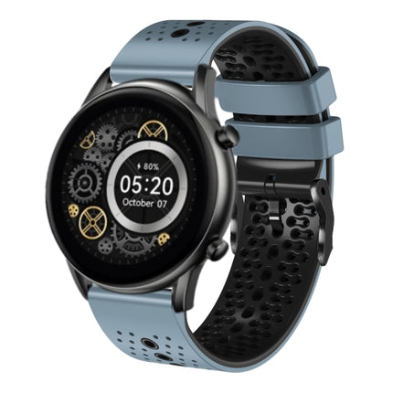 22mm Perforated Two-Color Silicone Watch Band, For Xiaomi Haylou RT2 LS10, For Xiaomi Haylou RS4 LS12