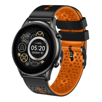 22mm Perforated Two-Color Silicone Watch Band, For Xiaomi Haylou RT2 LS10, For Xiaomi Haylou RS4 LS12
