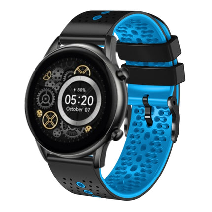 22mm Perforated Two-Color Silicone Watch Band, For Xiaomi Haylou RT2 LS10, For Xiaomi Haylou RS4 LS12