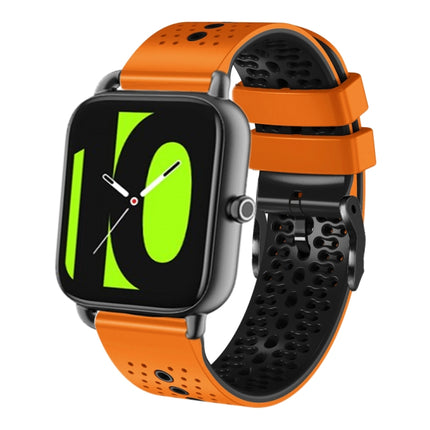 22mm Perforated Two-Color Silicone Watch Band, For Xiaomi Haylou RT2 LS10, For Xiaomi Haylou RS4 LS12