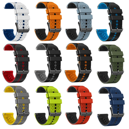 22mm Perforated Two-Color Silicone Watch Band, For Huawei Watch GT3 Pro 46mm, For Huawei Watch GT3 46mm