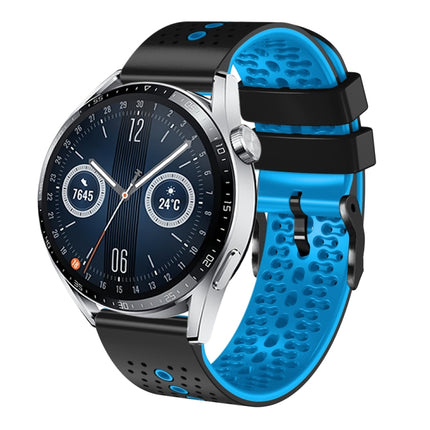 22mm Perforated Two-Color Silicone Watch Band, For Huawei Watch GT3 Pro 46mm, For Huawei Watch GT3 46mm