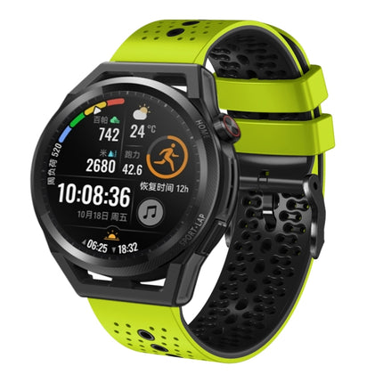 22mm Perforated Two-Color Silicone Watch Band, For Huawei Watch GT Runner, For Huawei Watch 3