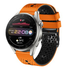 For Huawei Watch 3 Pro / Orange+Black