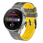 For Huawei Watch 3 Pro / Grey+Yellow