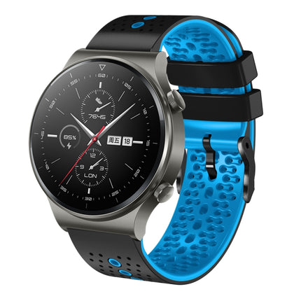 22mm Perforated Two-Color Silicone Watch Band, For Huawei Watch 3 Pro, For Huawei GT2 Pro