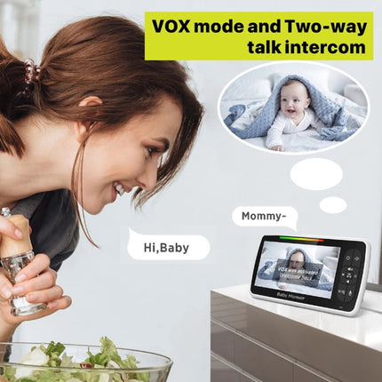 SM650 Wireless Video Baby Camera Intercom Night Vision Temperature Monitoring Cam, SM650