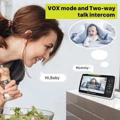 SM650 Wireless Video Baby Camera Intercom Night Vision Temperature Monitoring Cam, SM650