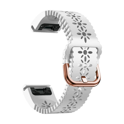 20mm Lady's Silicone Watch Band With Lace Punch, For Garmin Fenix 7S, For Garmin Fenix 7S Solar, For Garmin Fenix 7S Sapphire Solar