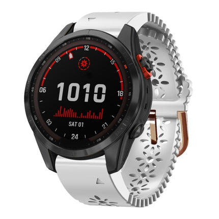 20mm Lady's Silicone Watch Band With Lace Punch, For Garmin Fenix 7S, For Garmin Fenix 7S Solar, For Garmin Fenix 7S Sapphire Solar