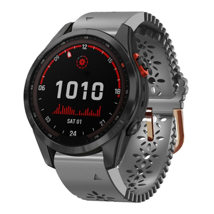 20mm Lady's Silicone Watch Band With Lace Punch, For Garmin Fenix 7S, For Garmin Fenix 7S Solar, For Garmin Fenix 7S Sapphire Solar