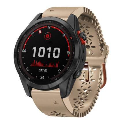 20mm Lady's Silicone Watch Band With Lace Punch, For Garmin Fenix 7S, For Garmin Fenix 7S Solar, For Garmin Fenix 7S Sapphire Solar