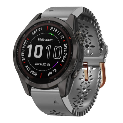 20mm Lady's Silicone Watch Band With Lace Punch, For Garmin Fenix 7S, For Garmin Fenix 7S Solar, For Garmin Fenix 7S Sapphire Solar